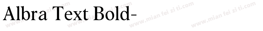 Albra Text Bold字体转换